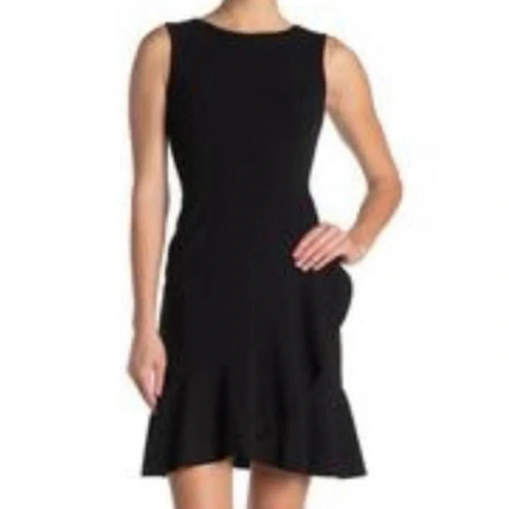 Classic Little Black Dress | Everly Ruffle Sleeveless Dress Size Medium